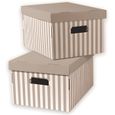 Boite de rangement en carton avec couvercle