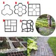 Jardin Bricolage En Plastique Chemin Maker Pavement Modèle Béton Stepping Stone   Ciment Moule Brique - style B-0