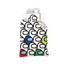 SAHINLER Housse de couette AMONG US - Crewmates - Blanc - 100% Coton
