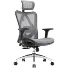 SIHOO Chaise de bureau, chaise de bureau ergonomique, fauteuil à dossier haut respirant avec accoudoirs 3D et soutien lombaire Gris