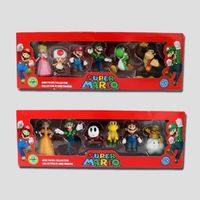 6 Pcs - set Super Mario Bros PVC Action Figurine Jouets Mario Luigi Yoshi Champignon Donkey Kong dans