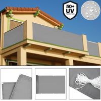 Brise-vue DEUBA - Aspect béton - 500x90cm - Protection UV50+ - Hydrofuge - Cache balcon