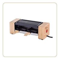 LITTLE BALANCE -  8387 Raclette Wood for 2 - Appareil à raclette 1 ou 2 personnes - Grill amovible - Revêtement anti-adhésif -