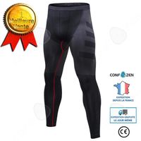 CONFO® Pantalons d'entraînement serrés pour hommes - Gris - Fitness - Course à pied - Respirant - Adulte - Homme