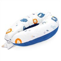 Coussin d'allaitement et de Grossesse 165 x 70 cm - Coussin pour Dormir de maternité Allaitement XXL Arc-en-ciel-bleu Foncé