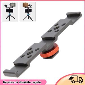 Griffe Triple Adaptateur Montage Microphone Flash - Support Extension Caméra