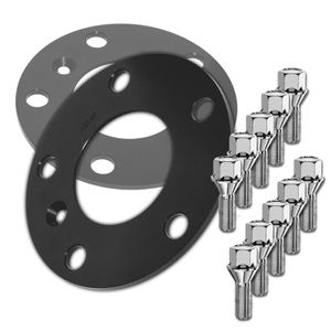Noir 12 mm Hiver Roue Entretoises kit 5x120 72.6 BMW E60 E61 5 Série 2003 />