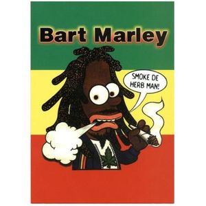 CARTE POSTALE Drug - Bart Marley - The Simpsons - 10x15cm - CARTE POSTALE - POSTCARD