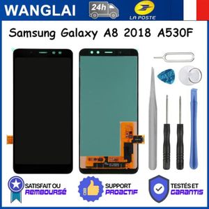 ECRAN DE TÉLÉPHONE écran LCD pour Samsung Galaxy A8 2018 SM-A530F vitre tactile lcd + Kit outils NOIR