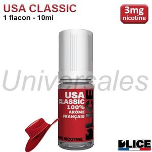 LIQUIDE E liquide 3mg USA CLASSIC DLICE – 10ml