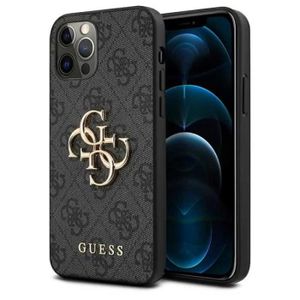 Carcasa Guess Charms Collection 4G para iPhone 12/12 Pro - Gris