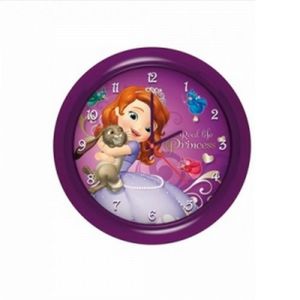 HORLOGE - PENDULE Horloge murale Princesse Sofia montre violet