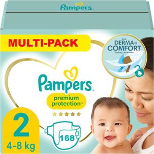 COUCHE PAMPERS PREMIUM PROTECTION TAILLE 2 168 C (4-8 KG)