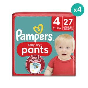 Couches Bébé Baby-Dry Taille 8 17+kg PAMPERS : le paquet de 29 couches à  Prix Carrefour
