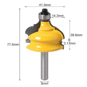 Queue de 1//4/" 3//8/" rayon ronde sur Routeur Bit Woodworking Ciseau cutter outil