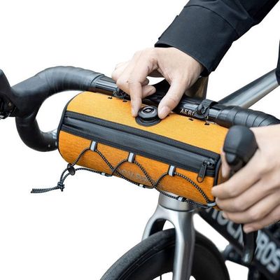 ROCKBROS Sacoche Cadre Vélo 2L Orange – Sac Tube Supérieur Avec Bandoulière Amovible – Idéal VTT, Route, Vélo Pliant – Grande Capacité & Fixation Solide