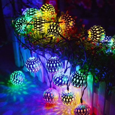 2.5cm Guirlande lumineuse marocaine LED – Longueur totale 3M 20 LED  Multicolore Guirlande lumineuse