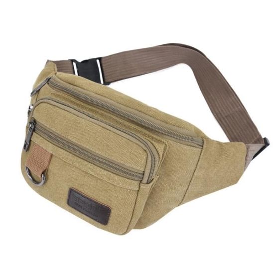 Sac Banane En Cuir Grainé Marron Gérard Hénon - Comme Neuf, Multipoches, Ajustable