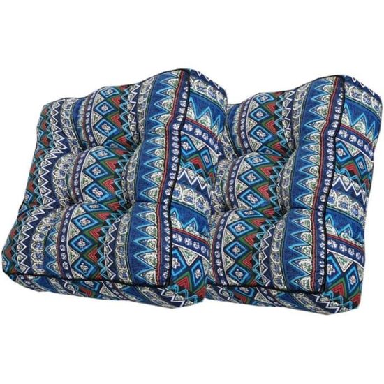 Coussins De Chaise Carrée,Lot De 4 Coussins D'Assise Avec Sangles Coton