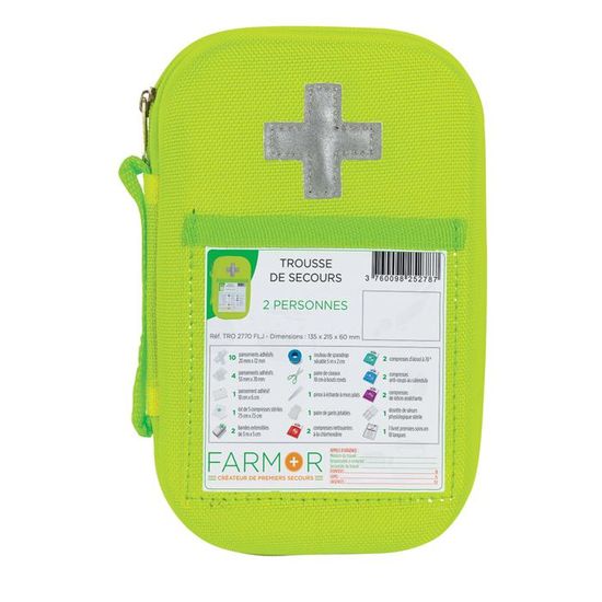 Trousse De Secours FARMOR 2/4 Personnes - TRO8050TP - Kit Premiers Soins Familial