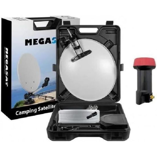Kit Parabole Satellite 60cm Pour Camping-Car - Installation Facile Avec Trépied Réglable