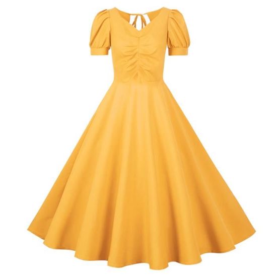 Robe Maxi Simple à manches bouffantes pour femmes, robe de soirée Chic