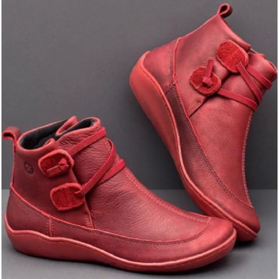 Bottines rouge Cdiscount