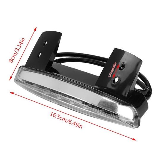 Feu Arrière LED Pour Moto – Stop Universel, Diamètre 6,5 Cm, Métal Et ABS – Pour Moto, Scooter, Quad, Vélo