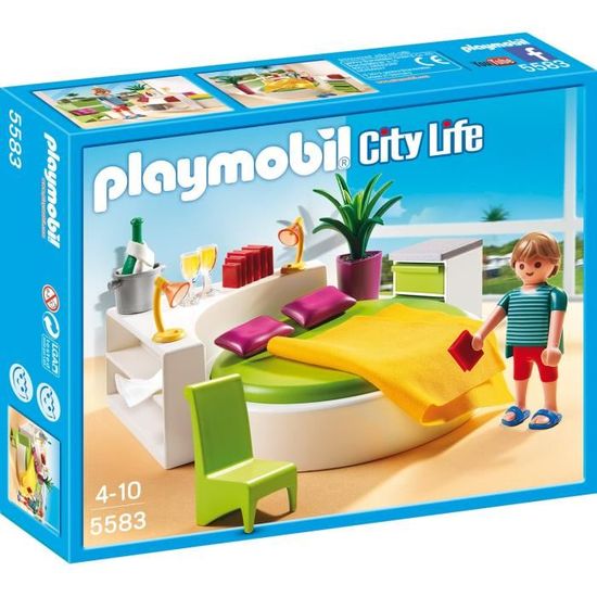 PLAYMOBIL - Chambre avec Lit Rond - 5583 - City Life - Mixte - A partir de 4 ans