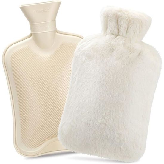 Grande Bouillotte Eau Chaude Avec Housse Non-tissé – Grise Anti-fuite Neuve