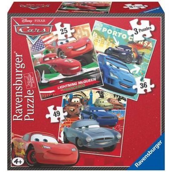 Puzzle 3 en 1 - Cars - 25 pièces - Ravensburger - Cdiscount Jeux - Jouets