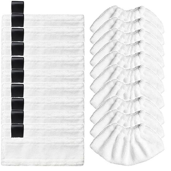 Lingette Karcher Sc5 Jeu De 5 Chiffonnettes Pour Nettoyeur Vapeur Kärcher - Buse Sol Et Main, Lavable 60°C Bonnette Nettoyage