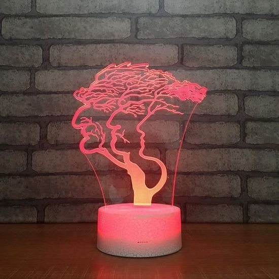 3D Illusion Nuit Lumière Plante LED Bureau Table Lampe 7 Couleur Tactile Lampe Maison Chambre Bureau#niversaire De Noël