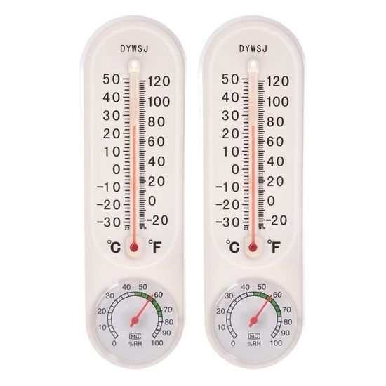 2X Thermometre Exterieur de Pendentif Interieur`, Pointeur Mercure  Temporaire de La Maison Maison Hygrometre Blanc - Cdiscount Puériculture &  Eveil bébé