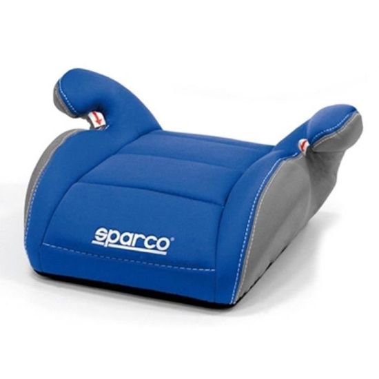 Sparco Rehausseur siége auto groupe 2-3 enfants Booster bleu-gris matelassé 3 cm