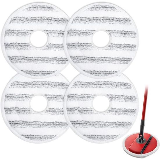 2 Recharges Serpillière Microfibre Pour Vileda Spin And Clean - Têtes De Rechange Lavables Pour Balai Rotatif
