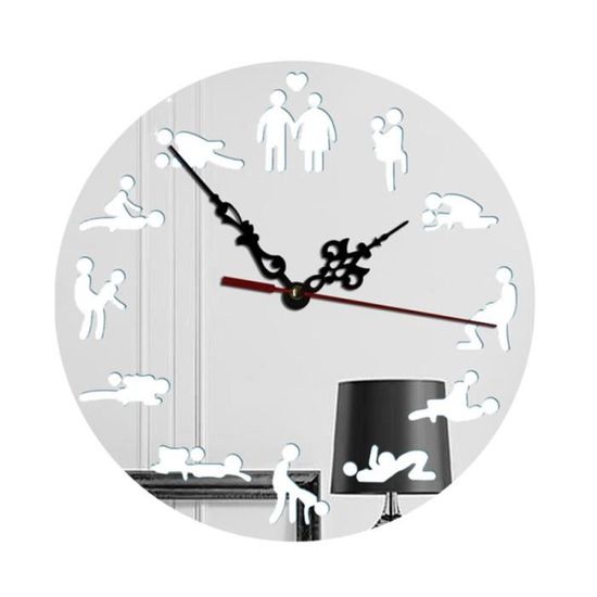 1PC Sex Posture Mode Horloge Murale Créative Acrylique Sexuelle pour Chambre   HORLOGE - PENDULE