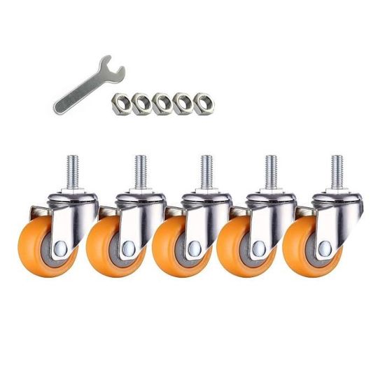 4 Roulettes Pneumatiques 215 Mm Pour Charge Lourde - Pivotantes Et Fixes, Capacité 500 Kg - Pour Chariots, Transporteurs