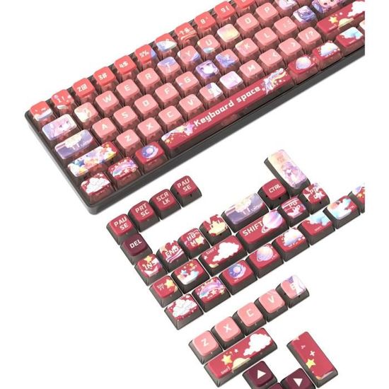 MAMBASNAKE Jeu De 120 Touches PBT Pudding Keycaps,Profil ASA