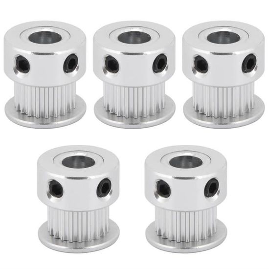 Poulie Synchrone Aluminium 20 Dents 12mm Alésage - Pour Courroie 20mm, Compatible Imprimante 3D CNC