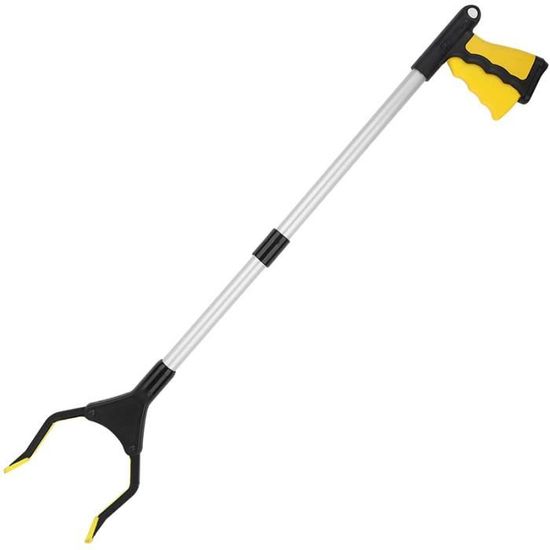 Pince à Déchets Longue Portée En Bambou - Lot De 2, Design Ergonomique Pour Nettoyage Intérieur Et Extérieur