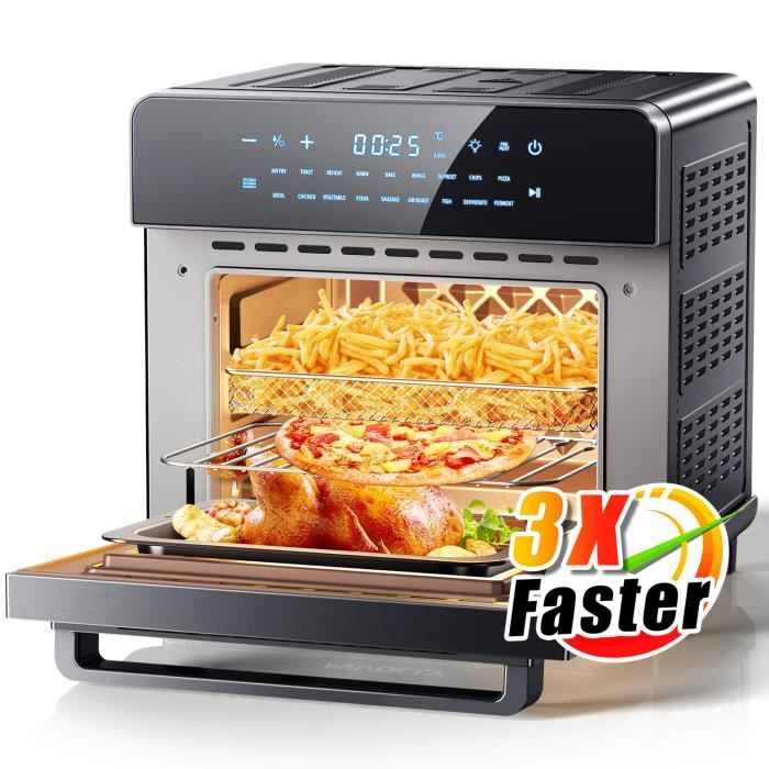 12L Four, Friteuse sans Huile - CALMDO - 12L Friteuse à Air Chaude 1500W Écran Tactile avec 18 Programmes