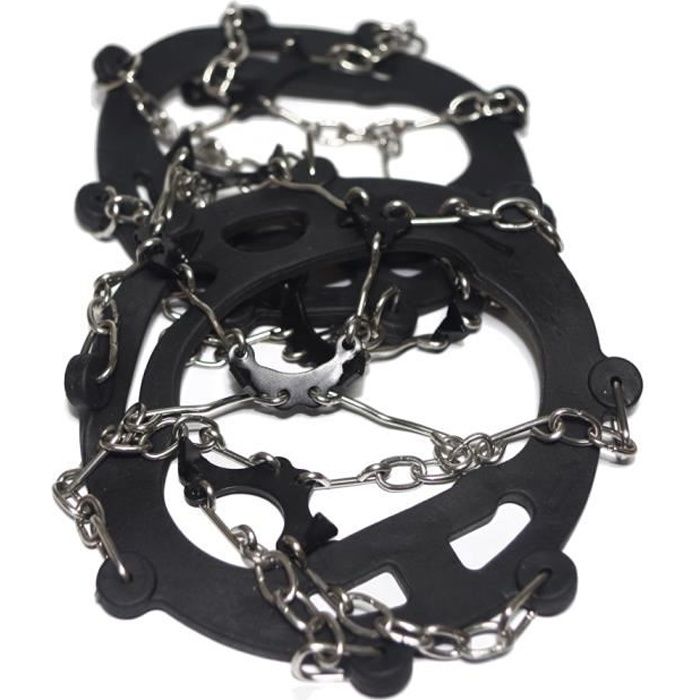 Ecent crampon antidérapant crampon à neige avec 8 crochets spécialement conçu pour activités sur terrain neigeux ou verglacé
