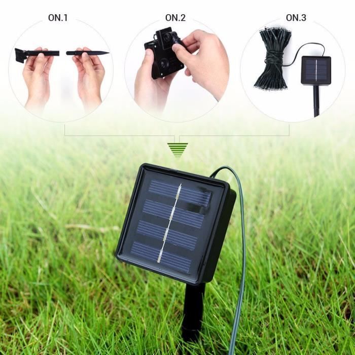 BANDE LED - RUBAN LED 100 LED solaire - batterie lumière extérieure fée chaîne jardin lumières de Noël_u890 Jeffrey 1071 zl