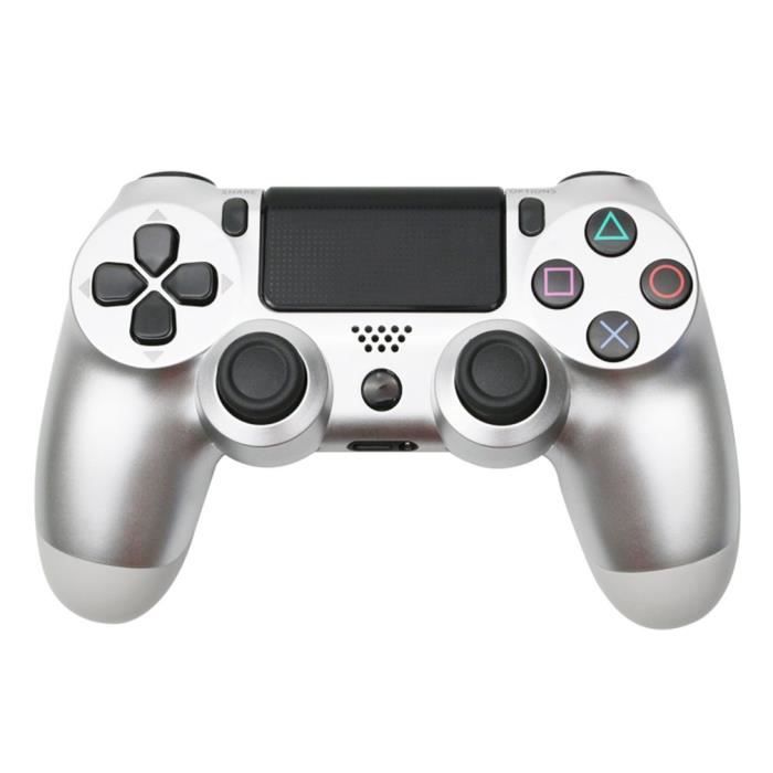 Manette sans fil PS4 argent (emballage boîte de couleur américaine)