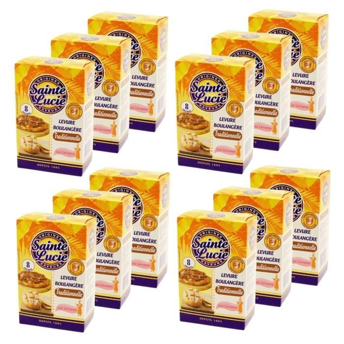 Lot 12x Levure boulangère - Sainte Lucie - 8 sachets de 8g
