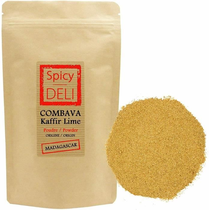 Combava poudre de Madagascar 100gr -Agriculture Durable- sachet zip alimentaire.