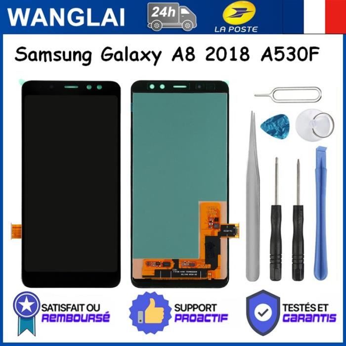écran LCD pour Samsung Galaxy A8 2018 SM-A530F vitre tactile lcd + Kit outils NOIR