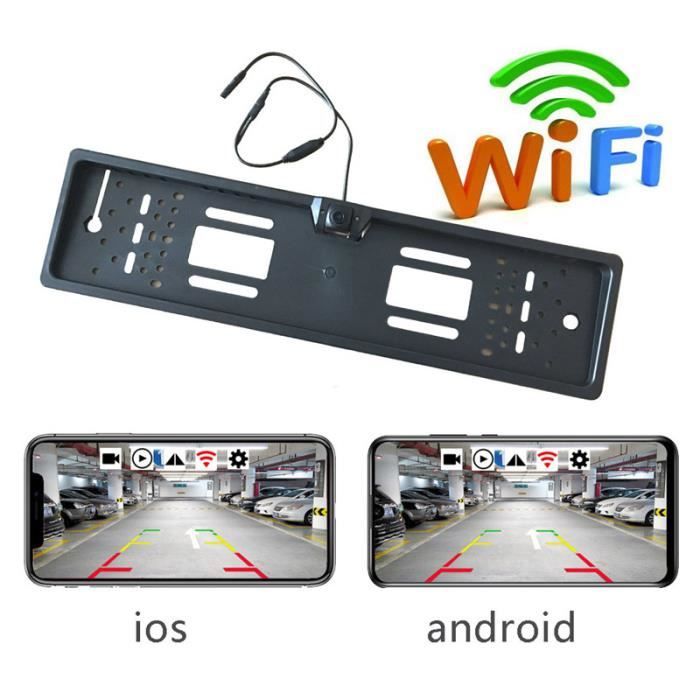 Caméra de Recul line caméra de recul wifi cadre de plaque d'immatriculation vue arrière caméra de voiture