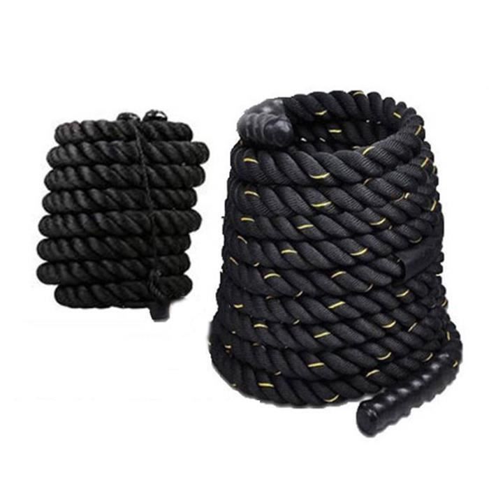 Corde Ondulatoire,Corde Battle Rope,Cordes d'entrainement(38 mm * 9 m / 12 m / 15 m) ELASTIQUE DE RESISTANCE